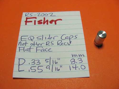 📈FISHER EQUALIZER SLIDER CAPS RS-2002 RS-2003 STEREO RECEIVER CAP HAS FLAT TOP