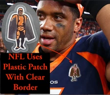 Russell Wilson Walter Payton Man of the Year Football Jersey Patch Denver Bronco