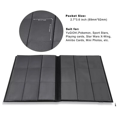 x wing card binder 360 Card Pocket Binder with Elastic 9 Pocket Trading Cards Album Folder,  Red