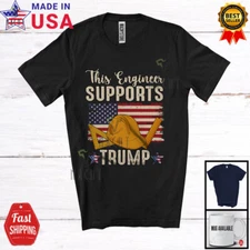Engineer Supports T.r.u.m.p; Vote Election President; US Flag Vintage T-Shirt