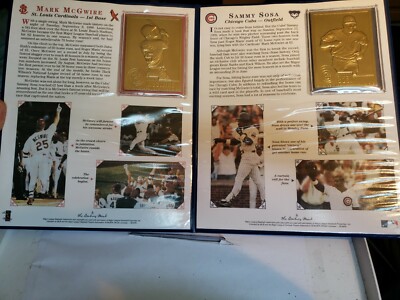 Danbury Mint Mark McGwire and Sammy Sosa 1998 Breaking The Home