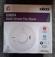 Aico EI3024 Multi-sensor smoke and heat Alarm Detector, exp feb 2034.