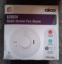 Aico EI3024 Multi-sensor smoke and heat Alarm Detector, exp Aug 2033