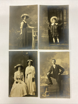 4 Miniatur POSTKARTEN - Studiofotograf Taylor Morcambe Cheapside Lancashire