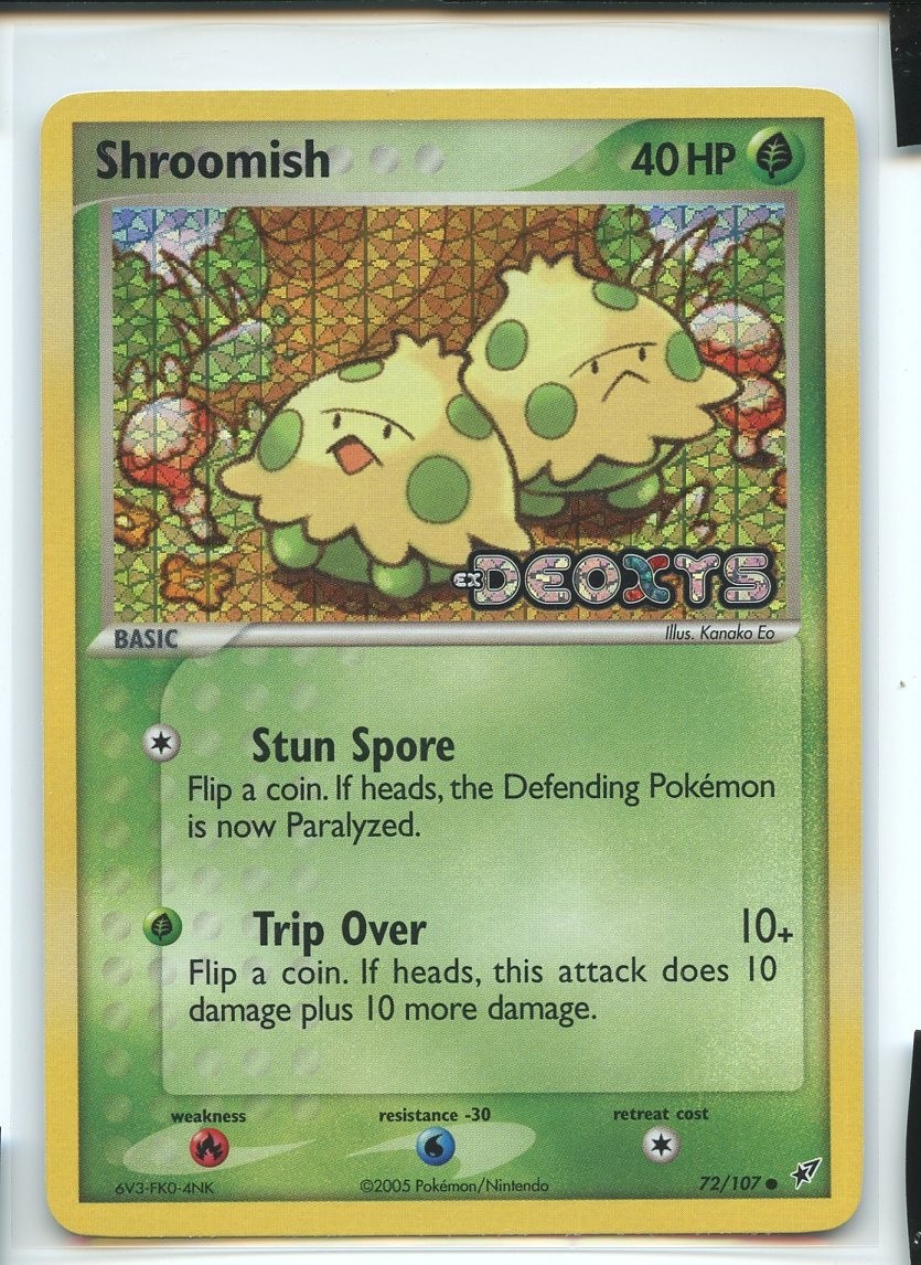 Shroomish Reverse Holo Common NM/NM- 72/107 EX Deoxys Pokemon