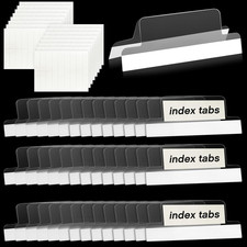 50 Pieces 2 Inch Insertable Self-Adhesive Tabs with Printable Inserts with File