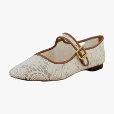 Sam Edelman Michaela Womens Flats Natural Floral Crochet