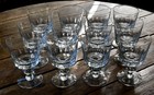 12 verres à vin anciens en cristal
