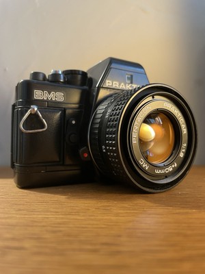 Praktica BMS 35mm Film SLR Pentacon Prakticar 50mm MC Lens