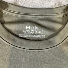 Huk Performance Fishing Shirt Men’s Sz XXL Beige Long Sleeve Lightweight