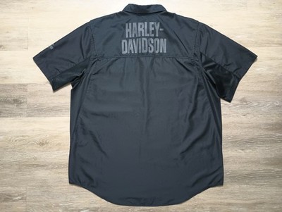 Harley Davidson Button Up Mechanic Shirt XL Black H-D Performance Motorcycles