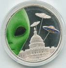 2023 Alien Invasion UFO Capital D.C. 1 oz .999 Silver Colorized Round - RK917