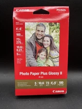 Canon Photo Paper Plus Glossy II 4x6 100 Sheets PP-201