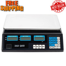 40kg/5g Digital Price Computing Scale for Market Vegetable Fruit Weigh UK Plug