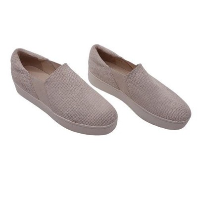 Vince Preston Woven Platform Slip On Sneakers Beige Size 10 Coastal Boho
