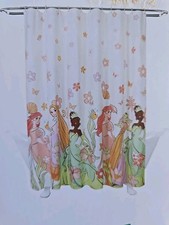 NEW NWT The Big One Kids Cute Disney Princess Fabric Shower Curtain 70" x 72"