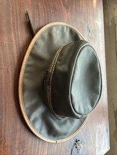 Men’s Leather Cowboy Hat Made In USA By Overland Size Large, 7 1/4 - 7 3/8, 59cm