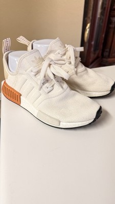 Adidas NMD R1 Womens 7 Chalk White Cooper Boost Sneakers Primeknit Running Shoes