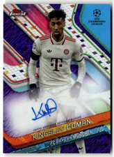 Topps Finest Champions League 2025 No BA-KC Kingsley Coman Purple Auto 127/199