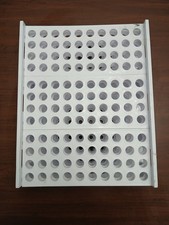 2 X Laboratory Test Tube Rack Mega 10x12 inch (120 Slots) 16mm WHITE LOT 2 RACKS