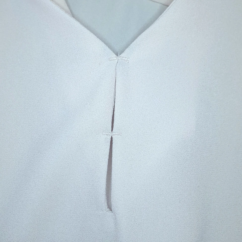 H&M - Size US12 blush pink V-neck 3/4 sleeve blouse office work business - image 4 of 4