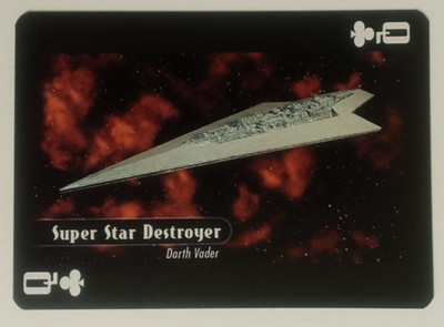 2008 Star Wars Vehicle OF Villains Playing Card Super Star Destroyer Queen Clubs