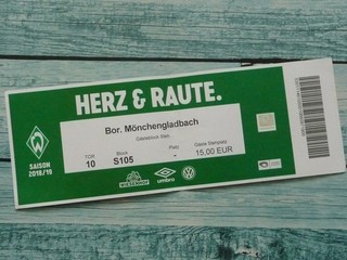 Gebrauchtes Ticket Werder Bremen Borussia M'gladbach Bundesliga 2018/19
