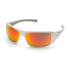 Pyramex SW5655D Goliath Safety Glasses White Frame Sky Red Mirror Lens