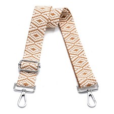 Wide Purse Strap Adjustable Replacement Crossbody Bag Strap Silver Hardware S...
