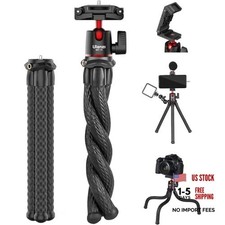 Camera Tripod, Mini Flexible Stand w Hidden Phone Holder w Cold Shoe MT-11