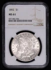 1892 Morgan Silver Dollar NGC MS-61