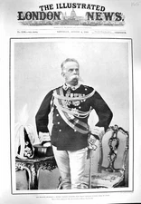 Original Old Antique Print 1900 King Italy Humbert Renier Charles Marie Eugene