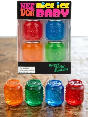 Needoh Nice Ice Baby  4 Pack Mini Cubes Squishy Stress Fidget Toy