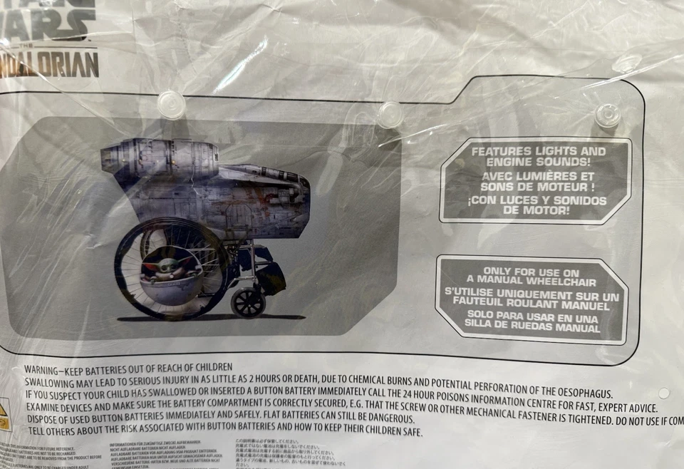 Envoltura para silla de ruedas Star Wars - The Mandalorian Disney NUEVO Disfraz de Halloween Juegos con disfraces Foto 3 de 4