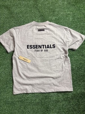 Fear of God Essentials Gray Cotton Jersey Short Sleeve Crew Neck Men's T-Shirt