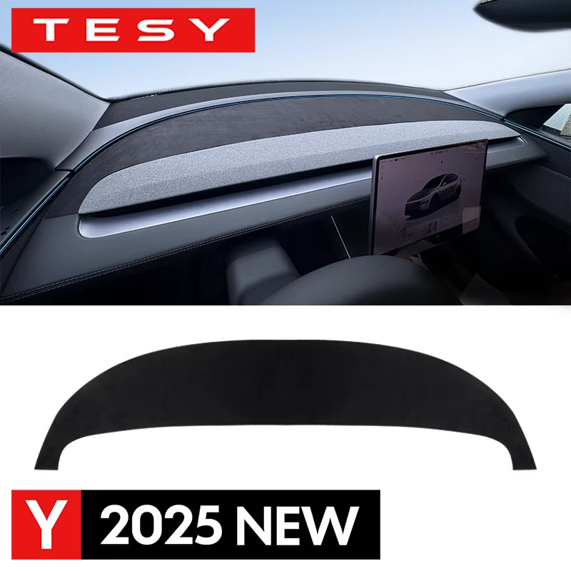 Dashboard Cover for Tesla New Model Y Juniper 2025 Launch 2025+ Suede Dash Mat A