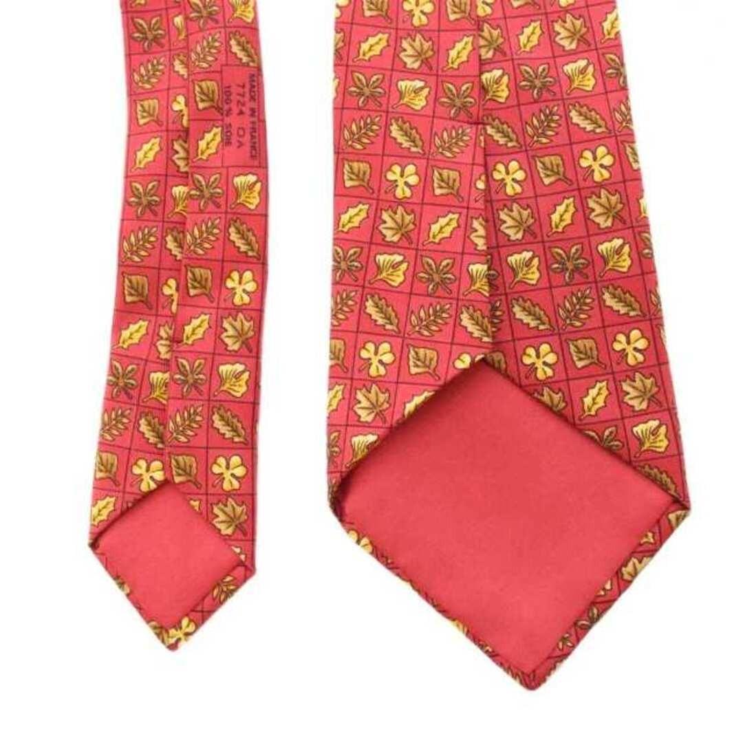 Hermes Silk Red All-Over Pattern Regular Tie Used - image 5