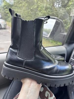 Mudd Shauna Platform Chelsea Boots Womens 8.5 Lug Sole Black Boot Trendy Y2K 90s