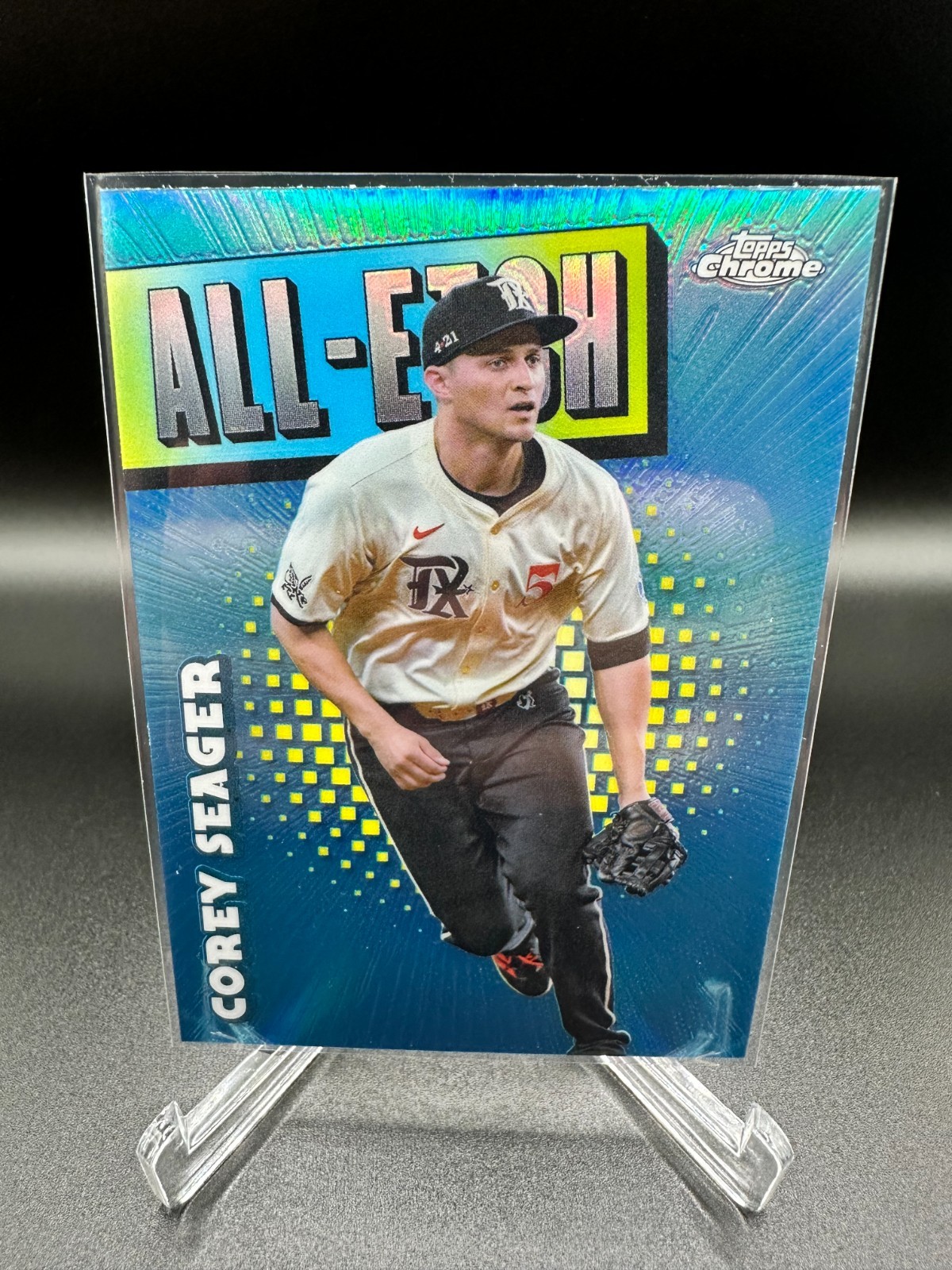 2025 TOPPS CHROME COREY SEAGER LOGOFRACTOR ALL-ETCH INSERT PARALLEL #CAE-13