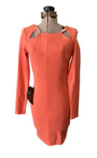 Vintage 1990s Y2K BEBE USA Bodycon NWT Coral Pink Party Barbie 2000 S