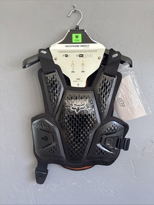 Fox Racing Black Raceframe Impact Soft Back Motocross Guard Offroad MotoX S/M