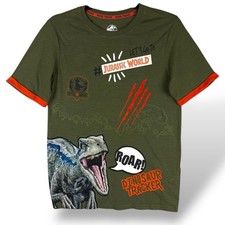 Jurassic World Dinosaur Tracker Graphic T-Shirt Youth Boys XXL 18 Short Sleeves