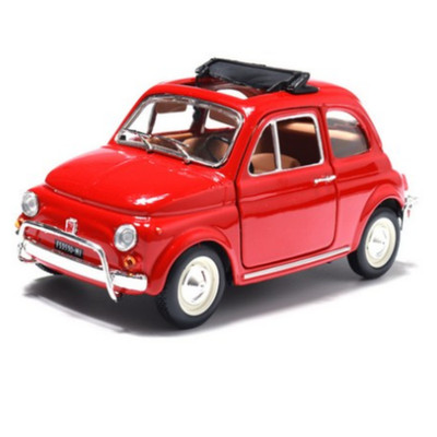 Brago 1:24 Fiat 500L (1968) Old Car rot Die-Cast Modellauto