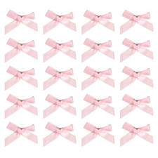 20 pcs Mini Hair Bow, 2" Cute Satin Bows Hair Clips Barrettes Pins, Pink
