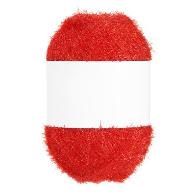 218 Yard Scrubbie Yarn, Sparkle Yarn Polyester for Dishcloth, Red