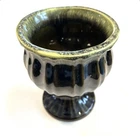 Hull Pottery Green Drip High Pedestal Planter Flower Pot  A54 USA 5 1/4"