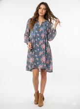 Matilda Jane Dress Blue Pink Floral Boho Festival Cottage Festival L