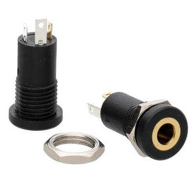 3,5 mm AUX Stereo Buchse Eingang Panel Halterung Audio Adapter [2er Pack]