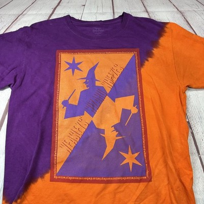 Harry Potter Weasleys Wizard Wheezes Shirt Mens Large Purple Orange Graphic