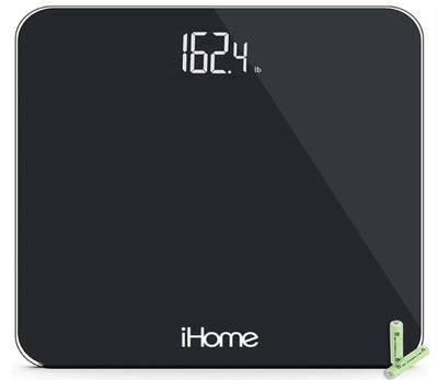 Digital Battery Powered Bathroom Scale 397 lbs FSA and HSA Eligible, Black